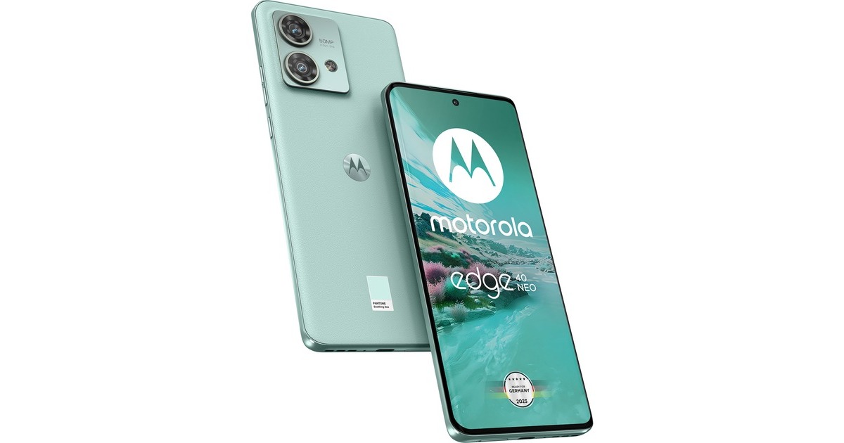 Motorola edge 40 Neo 256GB, Handy(Caneel Bay, Dual SIM, Android 13)