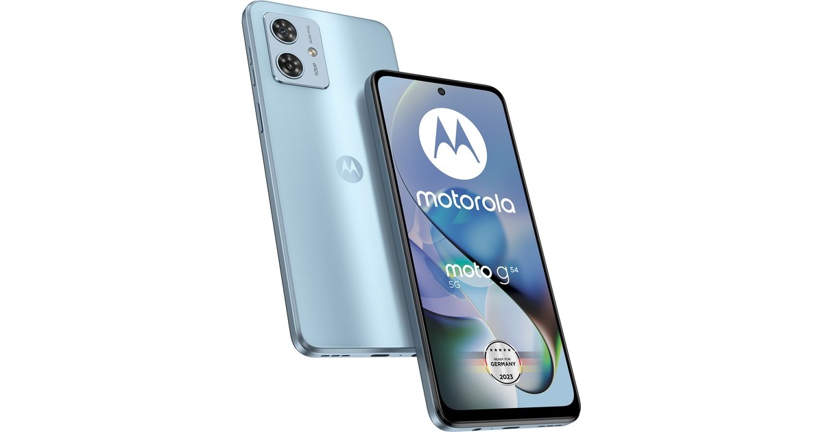 Motorola g54 5G 256GB, Handy(Glacier blue, Android 13)