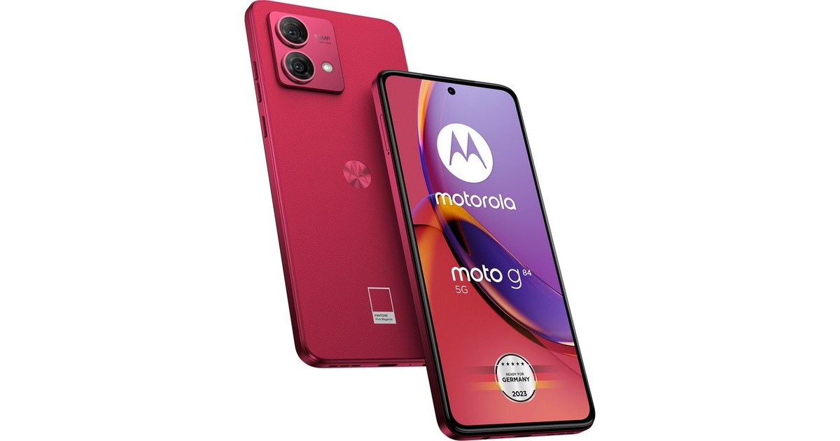 Motorola g84 5G 256GB, Handy(Viva Magenta, Android 13)