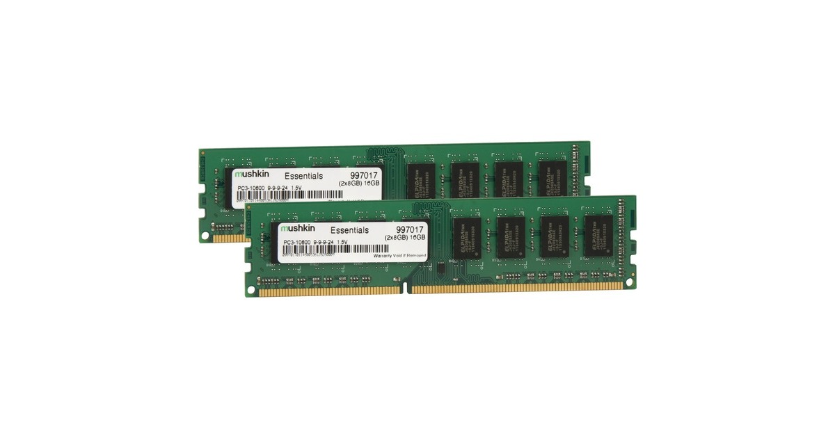 Mushkin DIMM 16 GB DDR3-1600 (2x 8 GB) Dual-Kit, Arbeitsspeicher(997031, Essentials) Mushkin DIMM 16 GB DDR3-1600 (2x 8 GB) Dual-Kit, Arbeitsspeicher(997031, Essentials)