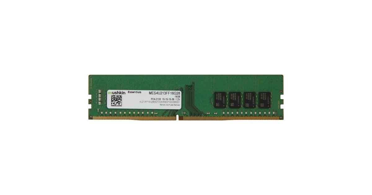 Mushkin DIMM 16 GB DDR4-2133, Arbeitsspeicher(MES4U213FF16G28, Essentials)