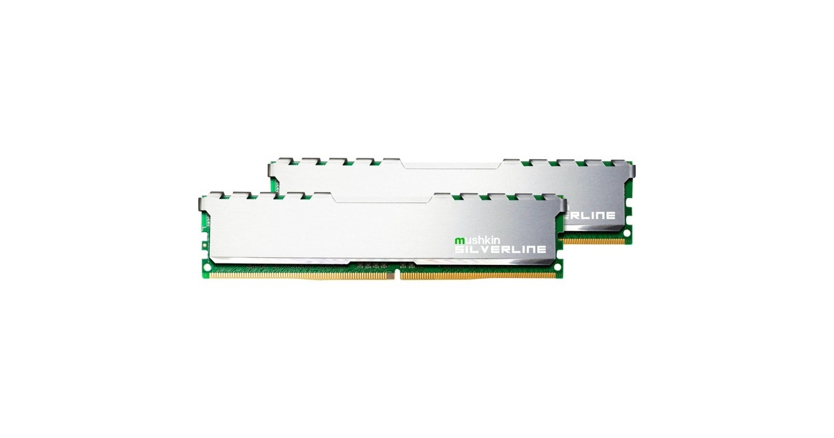 Mushkin DIMM 32 GB DDR4-2666 (2x 16 GB) Dual-Kit, Arbeitsspeicher(MSL4U266KF16GX2, Silverline)