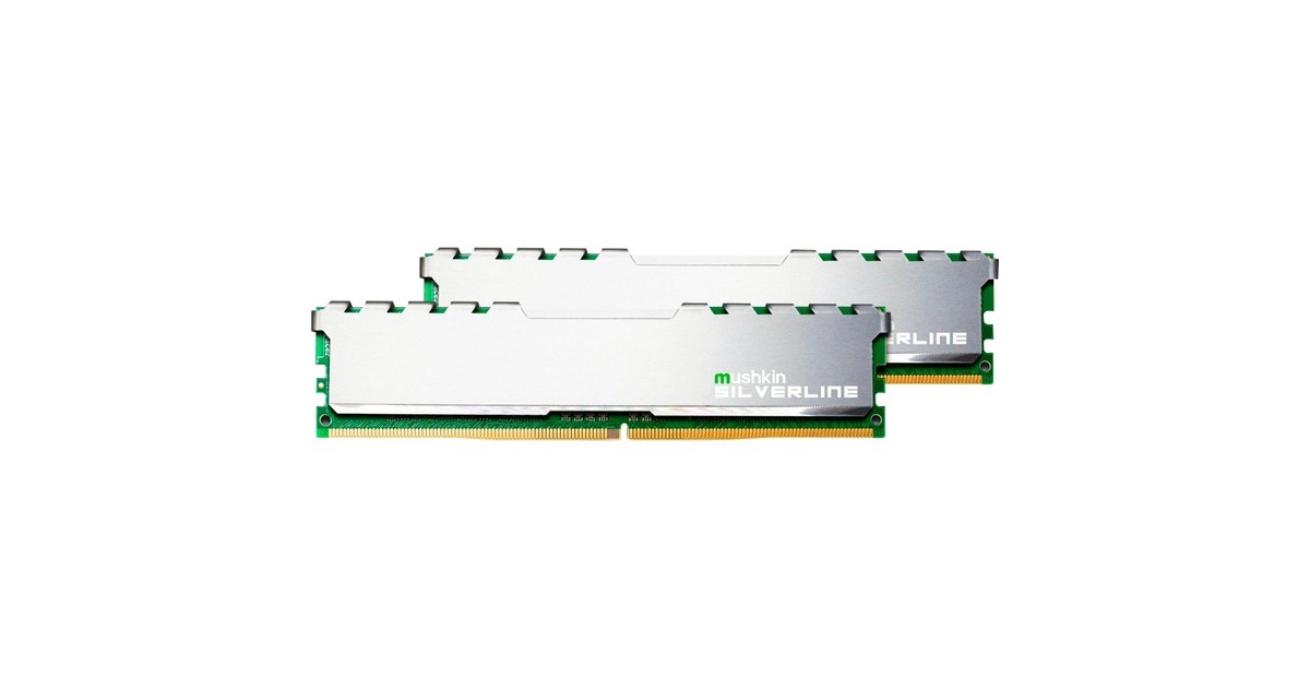 Mushkin DIMM 32 GB DDR4-2666 (2x 16 GB) Dual-Kit, Arbeitsspeicher(MSL4U266KF16GX2, Silverline)