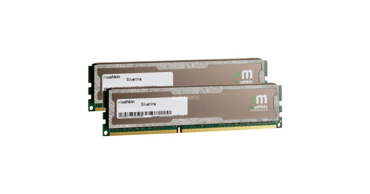 Mushkin DIMM 8 GB DDR3-1333 (2x 4 GB) Dual-Kit, Arbeitsspeicher(996770, Silverline, Lite Retail) Mushkin DIMM 8 GB DDR3-1333 (2x 4 GB) Dual-Kit, Arbeitsspeicher(996770, Silverline, Lite Retail)