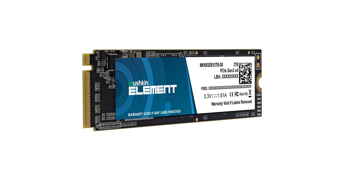 Mushkin Element 2 TB, SSD(PCIe 3.0 x4, NVMe 1.4, M.2 2280)
