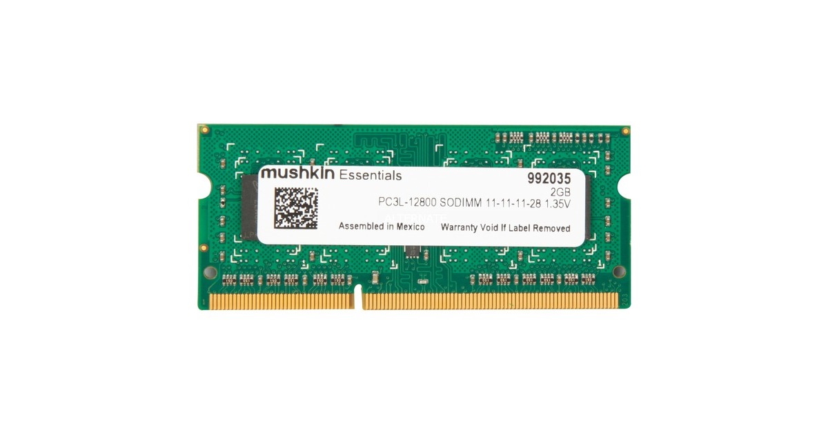 Mushkin SO-DIMM 2 GB DDR3-1600, Arbeitsspeicher(992035, Essentials)