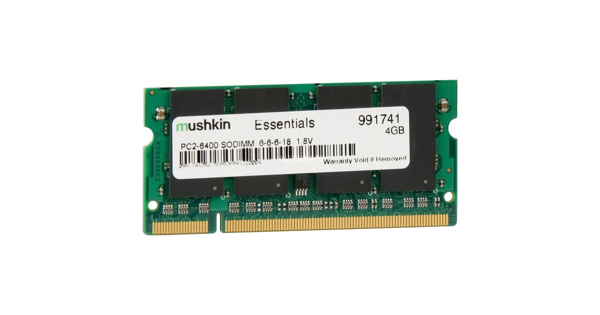 Mushkin SO-DIMM 4 GB DDR2-800, Arbeitsspeicher(991741, Essentials)