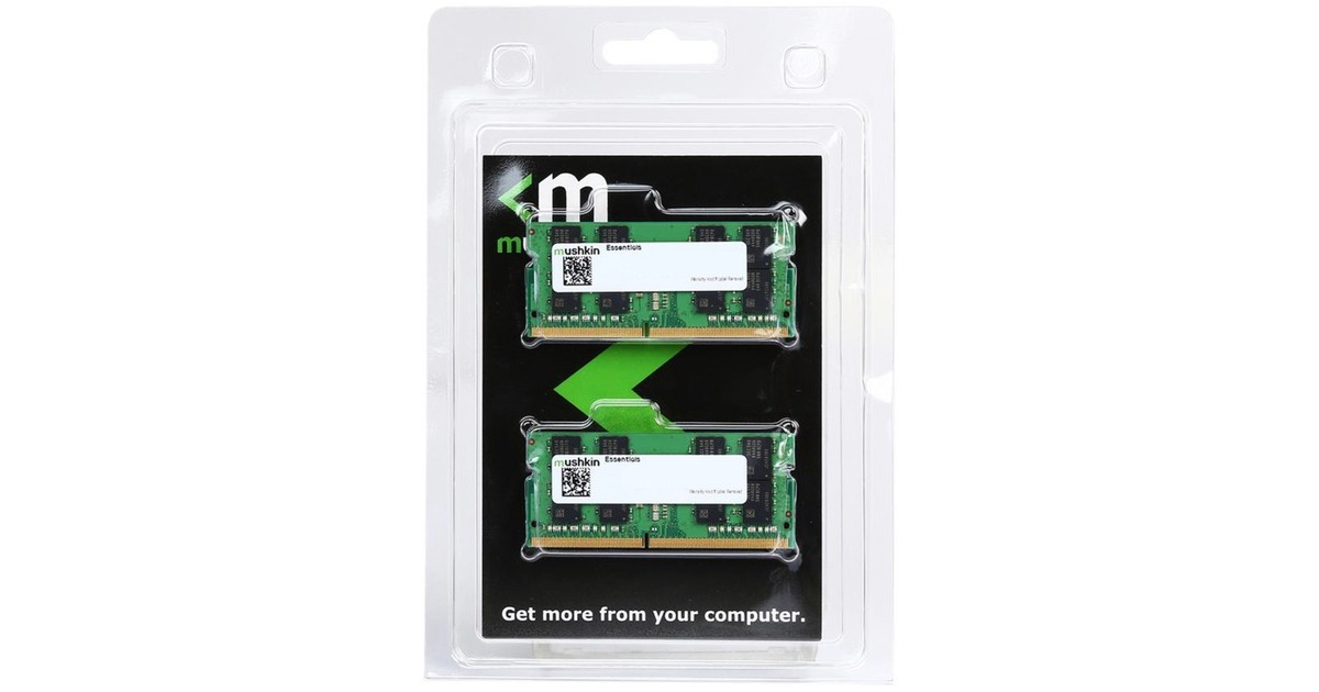 Mushkin SO-DIMM 64 GB DDR4-2933 (2x 32 GB) Dual-Kit, Arbeitsspeicher(MES4S293MF32GX2, Essentials)
