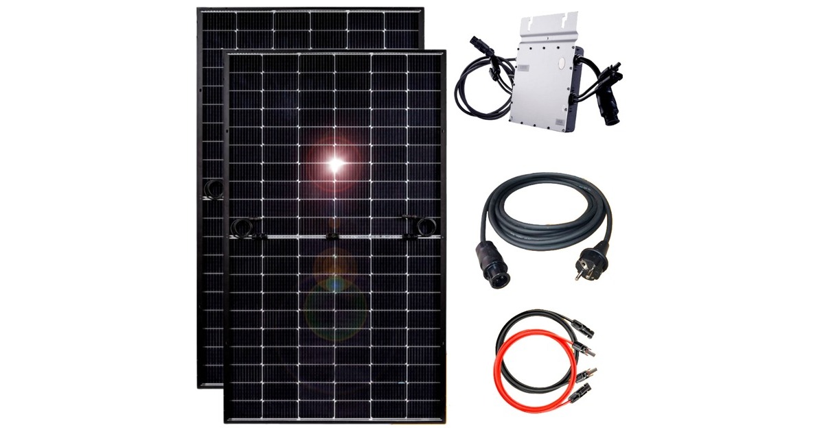 MyVoltaics Balkonkraftwerk MyBasic - doppelte Power, 800 Watt(0% MWST, 2x 400W, für Eigenbau der Unterkonstruktion)