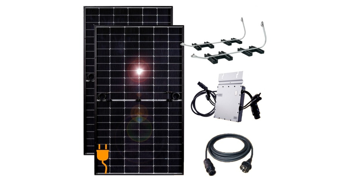 MyVoltaics Balkonkraftwerk MyCarport - doppelte Power, 800 Watt(0% MWST, 2x 400W, für Carport / Garage mit ebener Fläche)