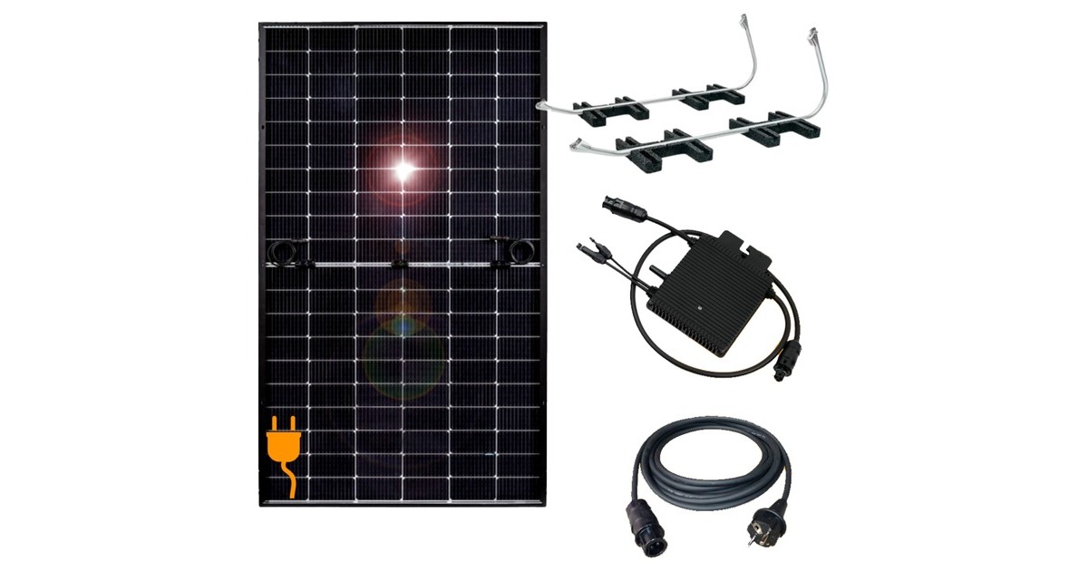 MyVoltaics Balkonkraftwerk MyCarport - einfach, 400 Watt(0% MWST, 1x 400W, für Carport / Garage mit ebener Fläche)