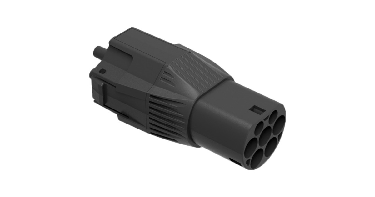 NRGkick Steckeraufsatz für Ladesäulen Typ 2, max. 32A, 22kW, Adapter(schwarz/rot, für NRGkick Ladeeinheit)