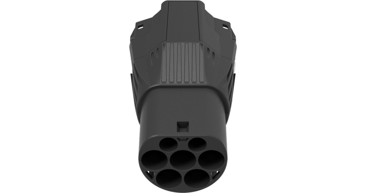 NRGkick Steckeraufsatz für Ladesäulen Typ 2, max. 32A, 22kW, Adapter(schwarz/rot, für NRGkick Ladeeinheit)