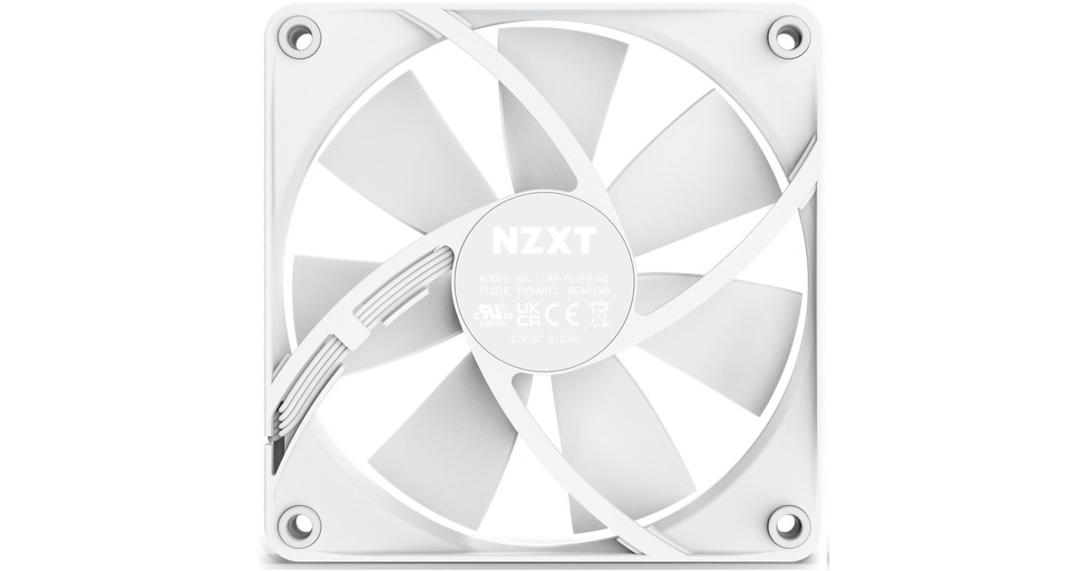 NZXT F120P PWM Airflow 120x120x26, Gehäuselüfter(weiß)