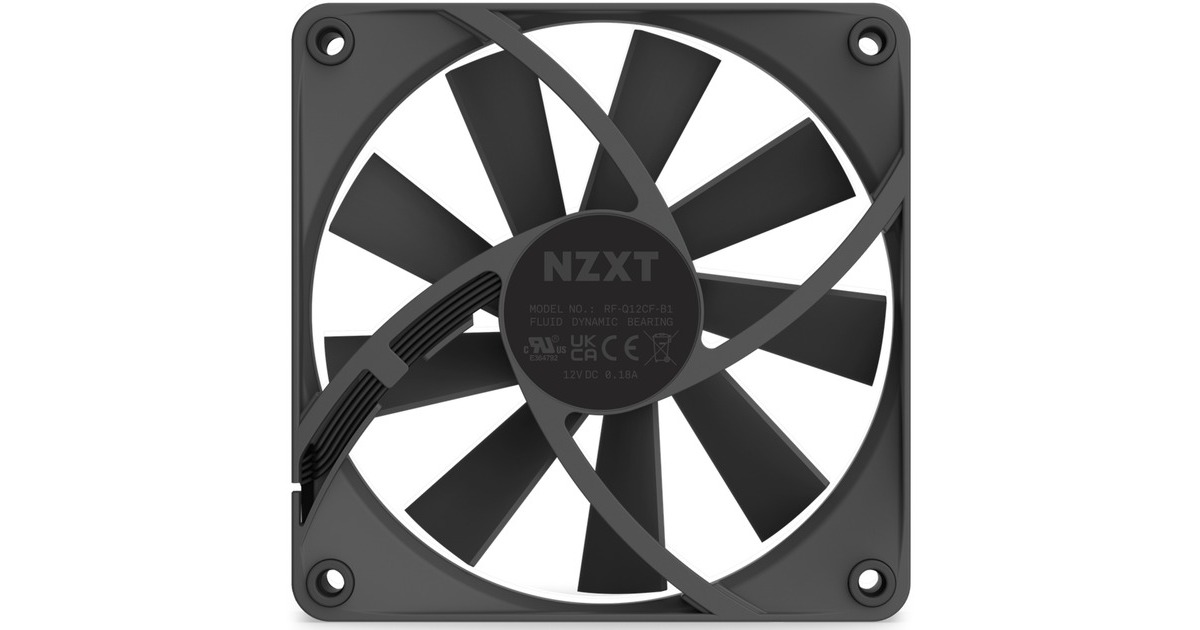 NZXT F120Q Quiet Airflow 120x120x26, Gehäuselüfter(schwarz)