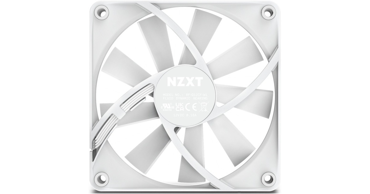 NZXT F120Q Quiet Airflow 120x120x26, Gehäuselüfter(weiß)