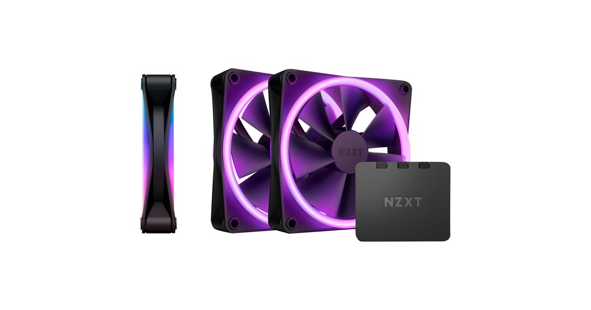 NZXT F120 RGB DUO Triple 120x120x25, Gehäuselüfter(schwarz, 3er Pack, inkl. RGB-Controller) NZXT F120 RGB DUO Triple 120x120x25, Gehäuselüfter(schwarz, 3er Pack, inkl. RGB-Controller)