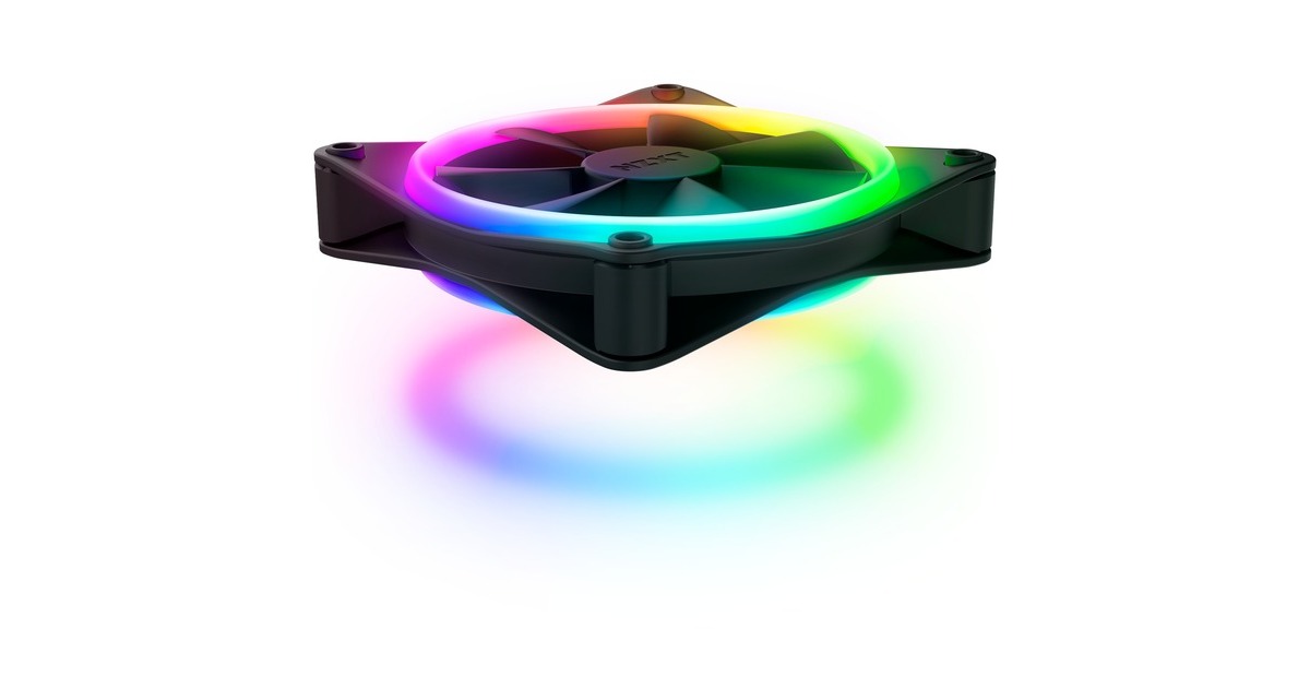 NZXT F120 RGB DUO Triple 120x120x25, Gehäuselüfter(schwarz, 3er Pack, inkl. RGB-Controller)