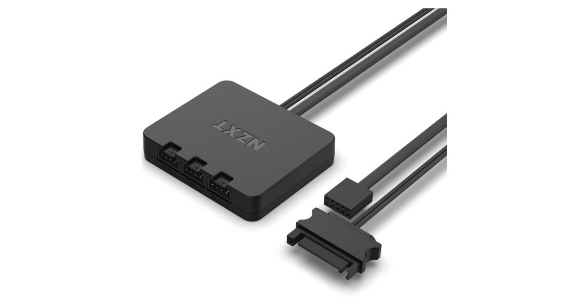 NZXT F120 RGB-Dreierpack 120x120x26, Gehäuselüfter(schwarz, 3er Pack inkl. RGB & Fan Controller)