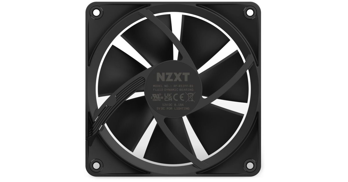 NZXT F120 RGB Single 120x120x26, Gehäuselüfter(schwarz, Einzellüfter, ohne Controller)