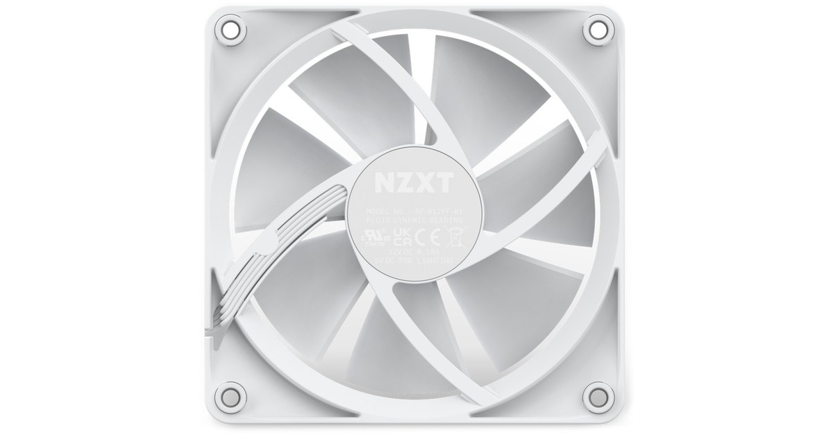 NZXT F120 RGB Single 120x120x26, Gehäuselüfter(weiß, Einzellüfter, ohne Controller)