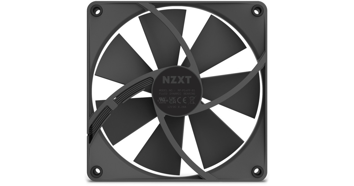 NZXT F140P PWM Airflow 140x140x26, Gehäuselüfter(schwarz)