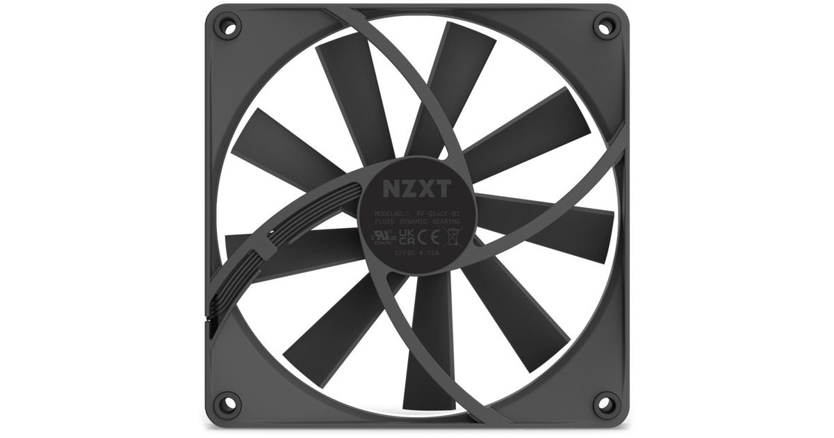 NZXT F140Q Quiet Airflow 140x140x26, Gehäuselüfter(schwarz)