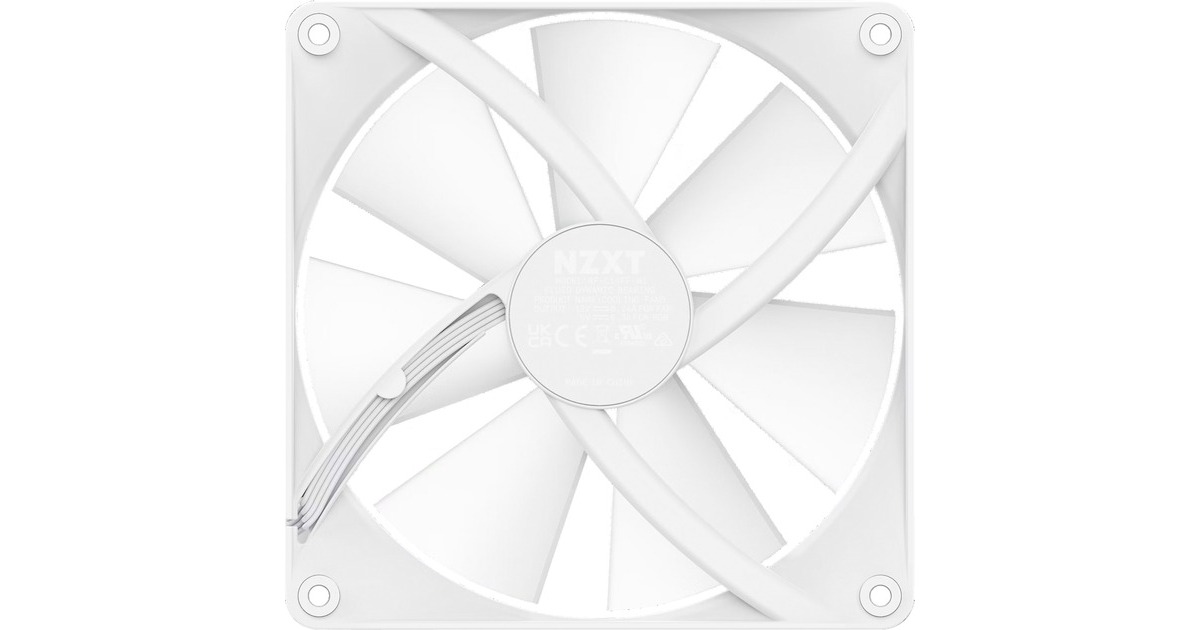 NZXT F140 RGB Core Single 140x140x26, Gehäuselüfter(weiß, Einzellüfter, ohne Controller)