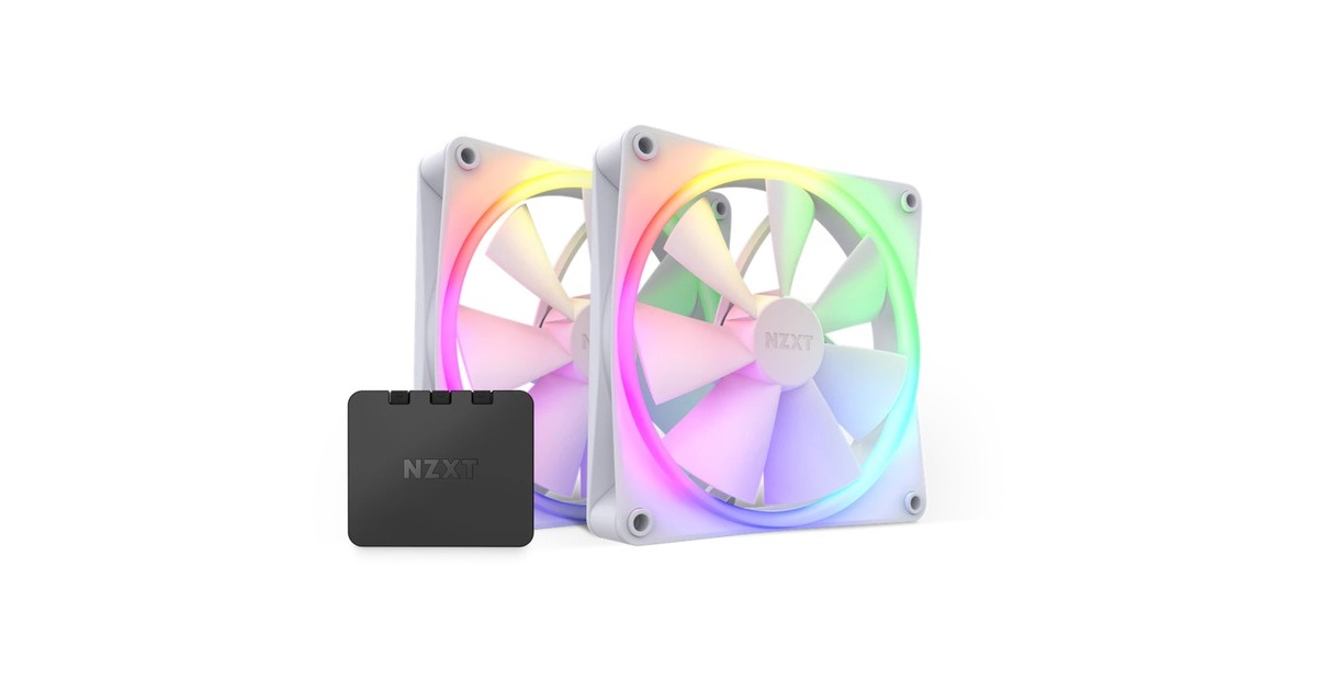 NZXT F140 RGB Core Twin Pack 140x140x26, Gehäuselüfter(weiß, 2er Pack, inkl. RGB-Controller)