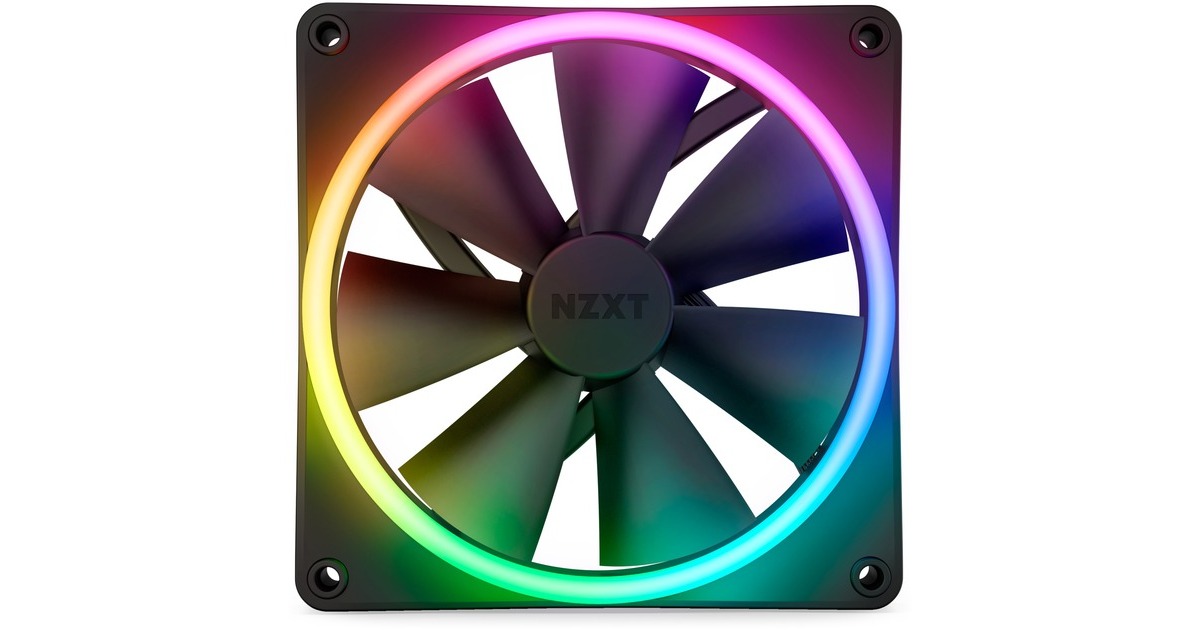 NZXT F140 RGB DUO Single 140x140x25, Gehäuselüfter(schwarz, Einzellüfter, ohne Controller)