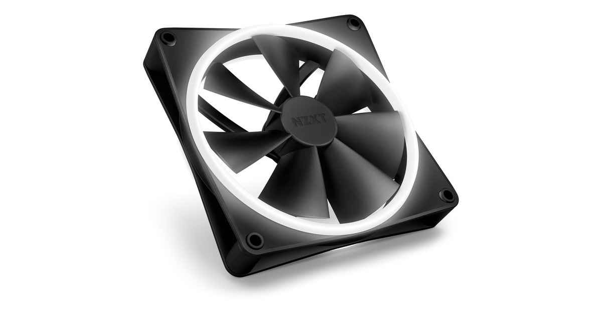NZXT F140 RGB DUO Single 140x140x25, Gehäuselüfter(schwarz, Einzellüfter, ohne Controller)