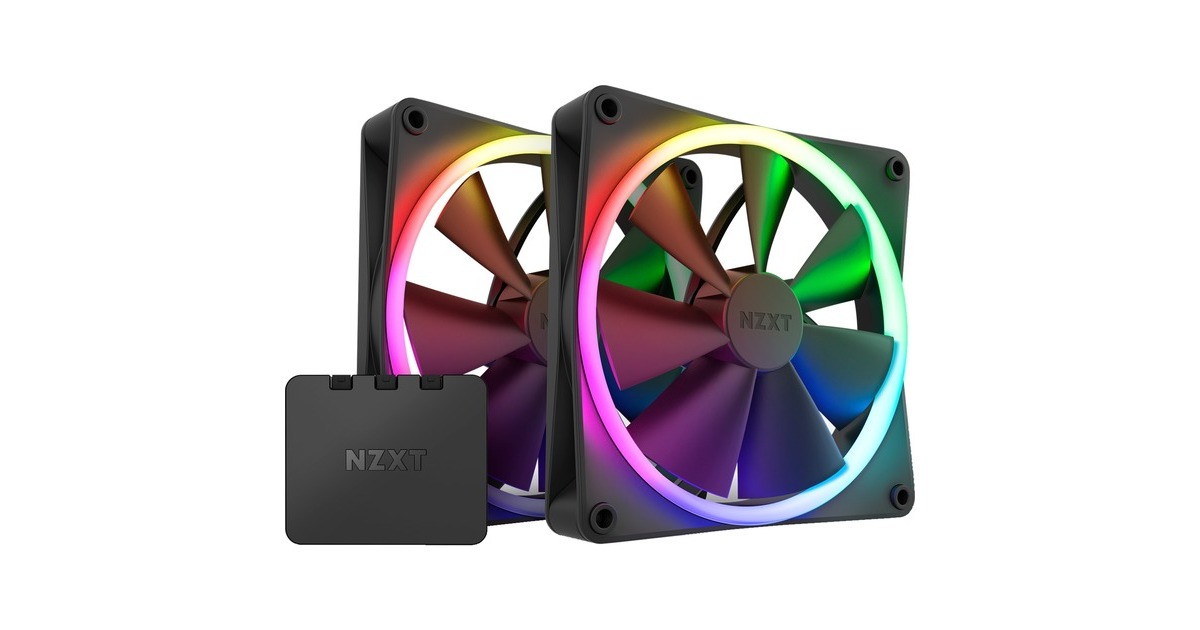 NZXT F140 RGB DUO Twin 140x140x25, Gehäuselüfter(schwarz, 2er Pack, inkl. RGB-Controller) NZXT F140 RGB DUO Twin 140x140x25, Gehäuselüfter(schwarz, 2er Pack, inkl. RGB-Controller)