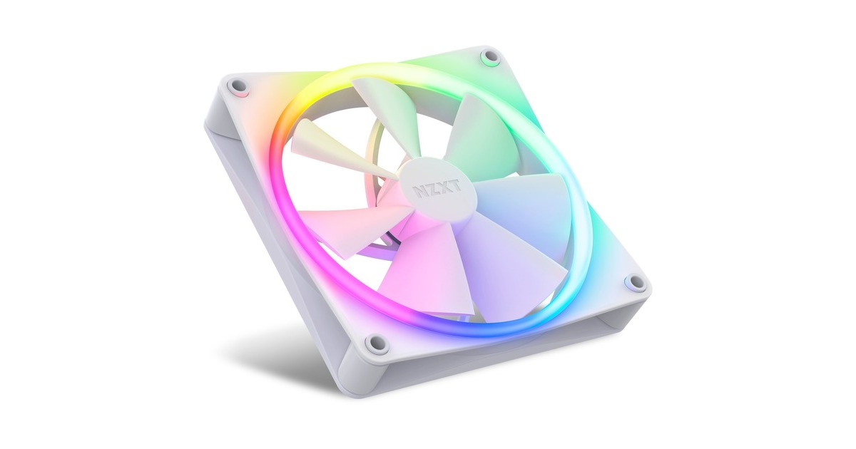 NZXT F140 RGB DUO Twin 140x140x25, Gehäuselüfter(weiß, 2er Pack, inkl. RGB-Controller)