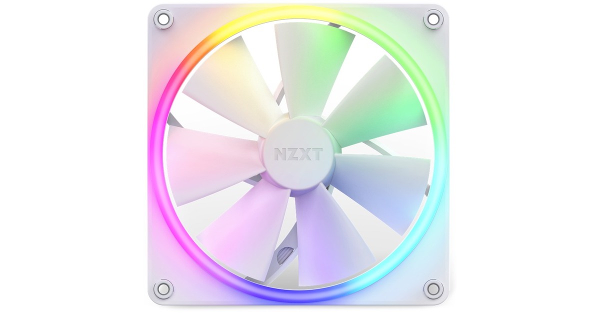 NZXT F140 RGB Single 140x140x26, Gehäuselüfter(weiß, Einzellüfter, ohne Controller)