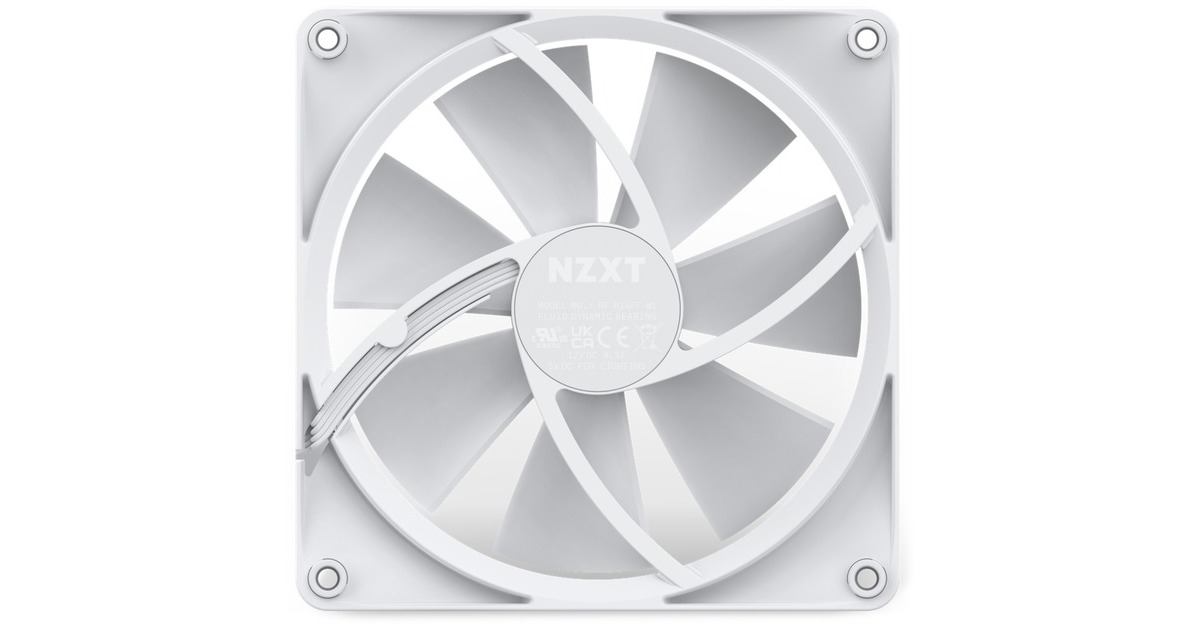 NZXT F140 RGB Single 140x140x26, Gehäuselüfter(weiß, Einzellüfter, ohne Controller)