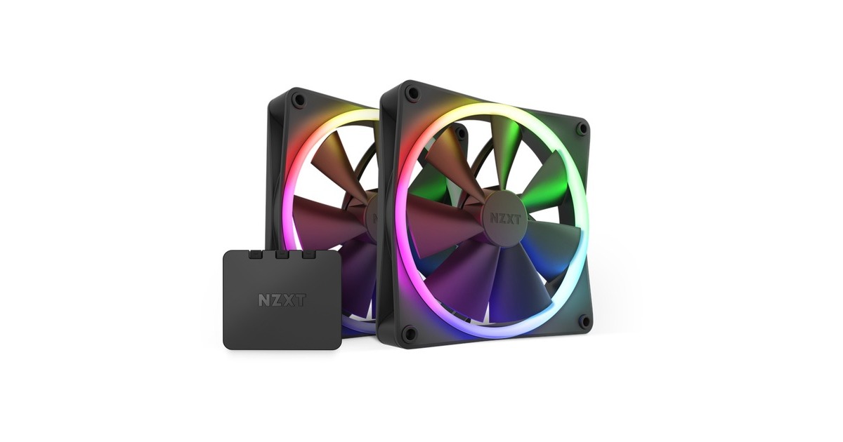 NZXT F140 RGB Twin Pack 140x140x26, Gehäuselüfter(schwarz, 2er Pack inkl. RGB & Fan Controller) NZXT F140 RGB Twin Pack 140x140x26, Gehäuselüfter(schwarz, 2er Pack inkl. RGB & Fan Controller)
