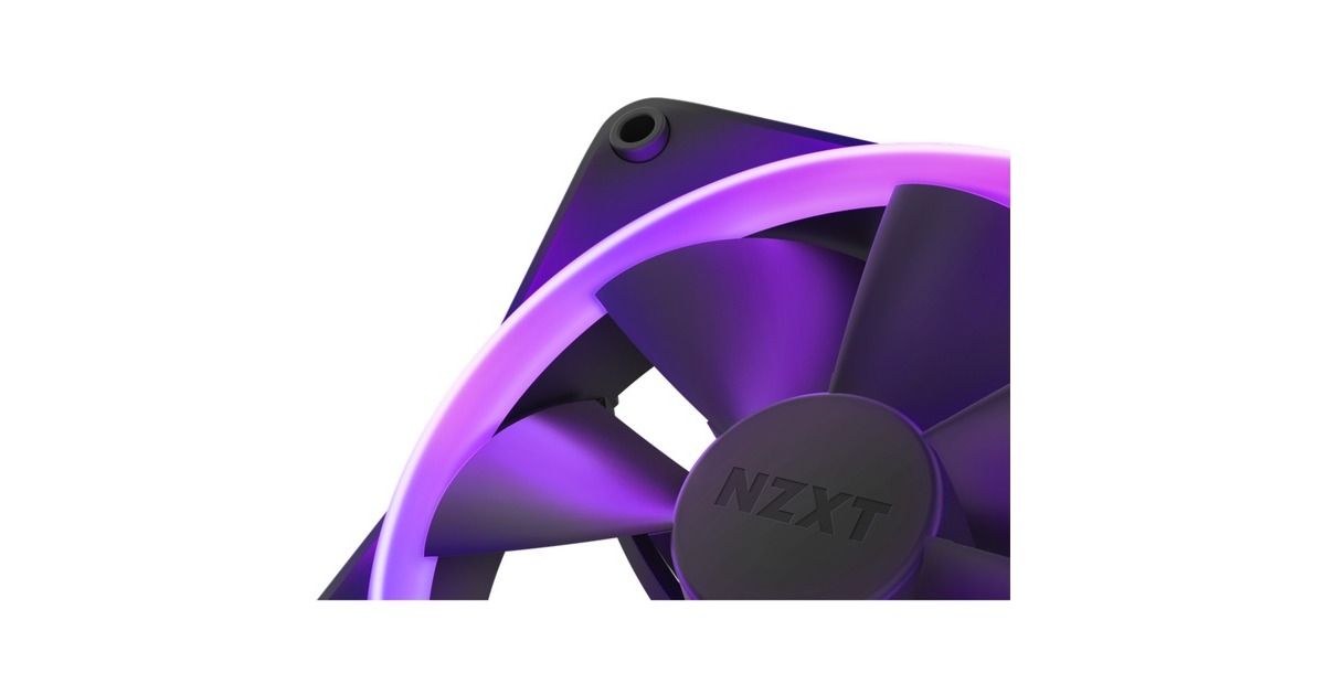 NZXT F140 RGB Twin Pack 140x140x26, Gehäuselüfter(schwarz, 2er Pack inkl. RGB & Fan Controller)