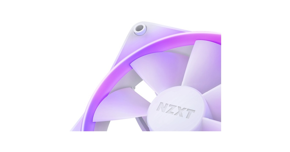 NZXT F140 RGB Twin Pack 140x140x26, Gehäuselüfter(weiß, 2er Pack inkl. RGB & Fan Controller)