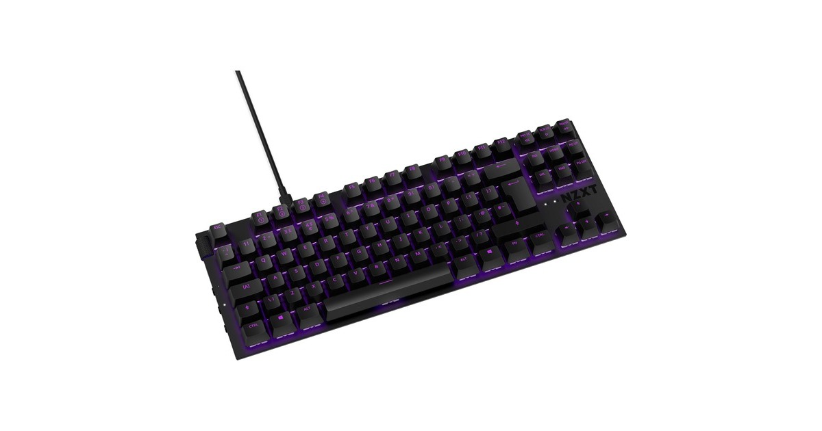 NZXT FUNCTION TENKEYLESS, Gaming-Tastatur(schwarz, DE-Layout, Gateron Red, Hot-Swap)