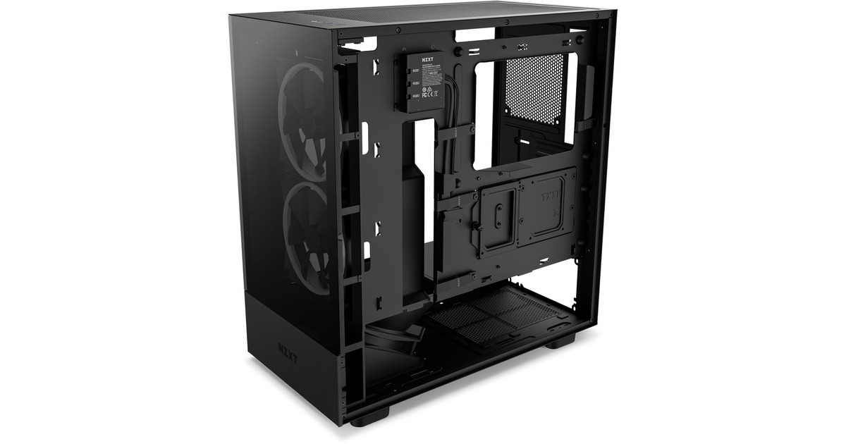 NZXT H5 Elite All Black, Tower-Gehäuse(schwarz, Tempered Glass)
