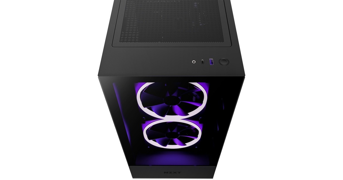 NZXT H5 Elite All Black, Tower-Gehäuse(schwarz, Tempered Glass)