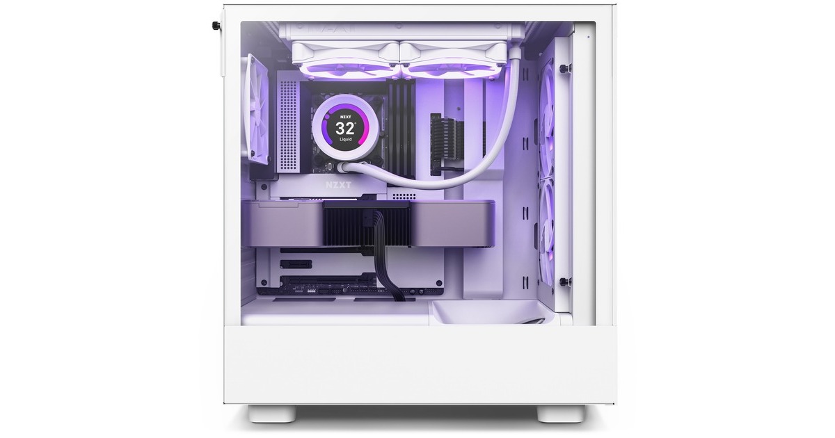 NZXT H5 Elite All White, Tower-Gehäuse(weiß (matt), Tempered Glass)