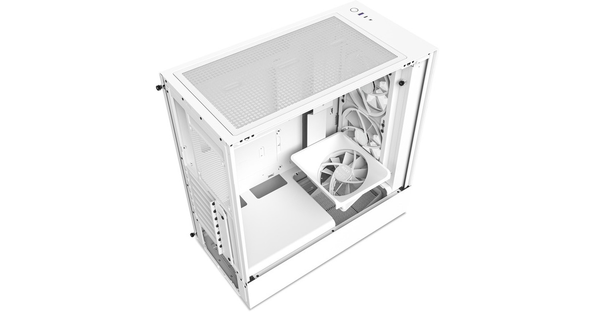 NZXT H5 Elite All White, Tower-Gehäuse(weiß (matt), Tempered Glass)