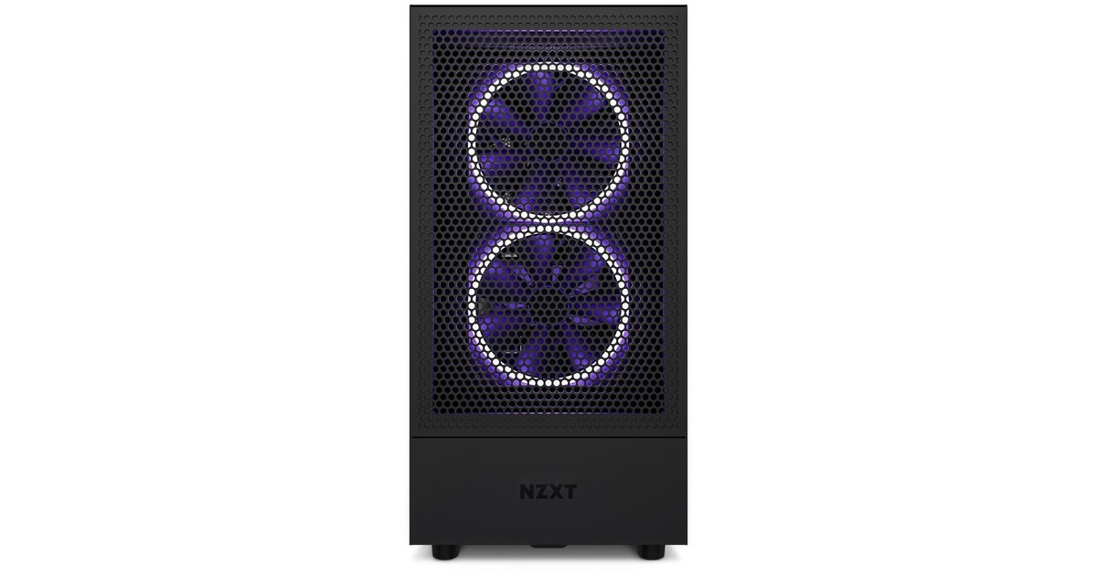 NZXT H5 Flow All Black, Tower-Gehäuse(schwarz (matt), Tempered Glass)