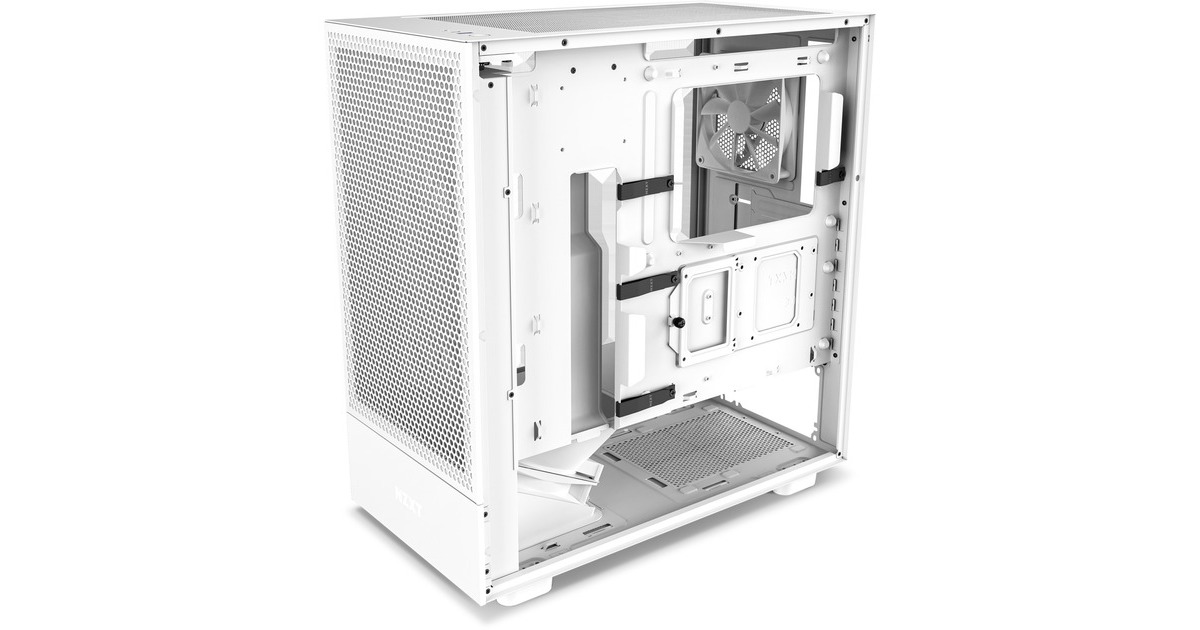 NZXT H5 Flow All White, Tower-Gehäuse(weiß (matt), Tempered Glass)