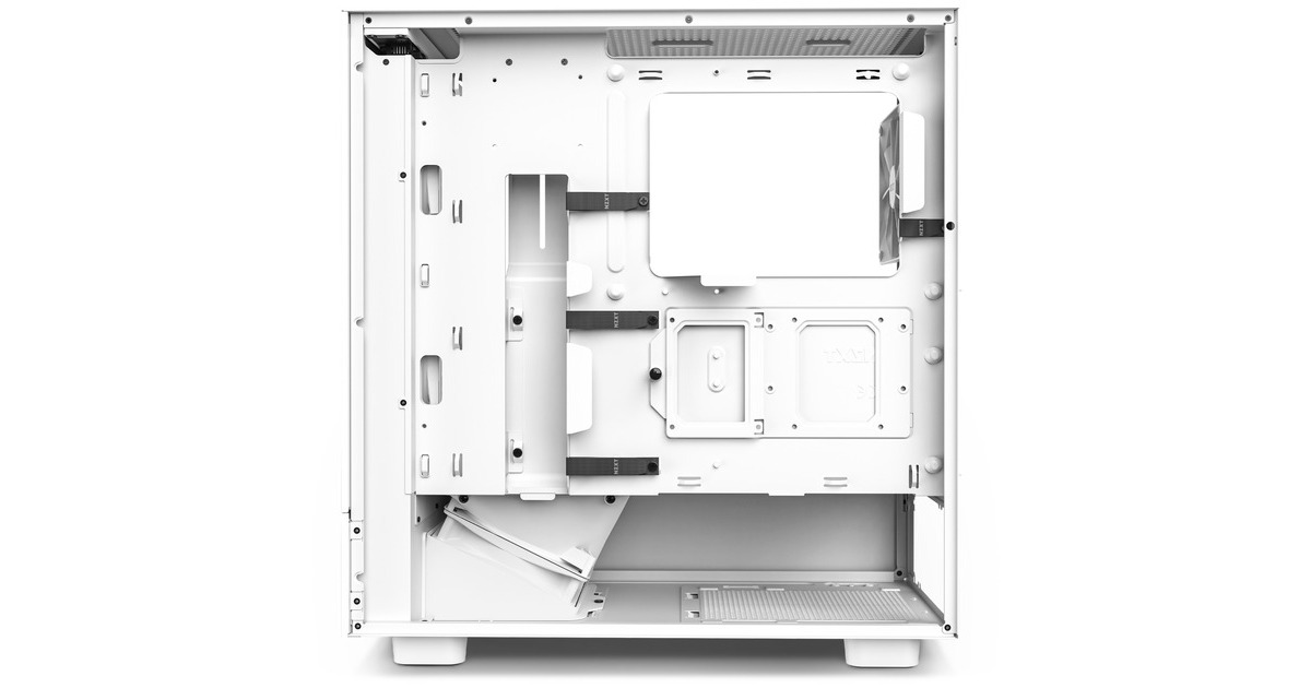 NZXT H5 Flow All White, Tower-Gehäuse(weiß (matt), Tempered Glass)