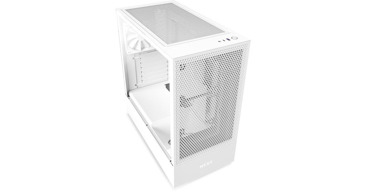 NZXT H5 Flow All White, Tower-Gehäuse(weiß (matt), Tempered Glass)