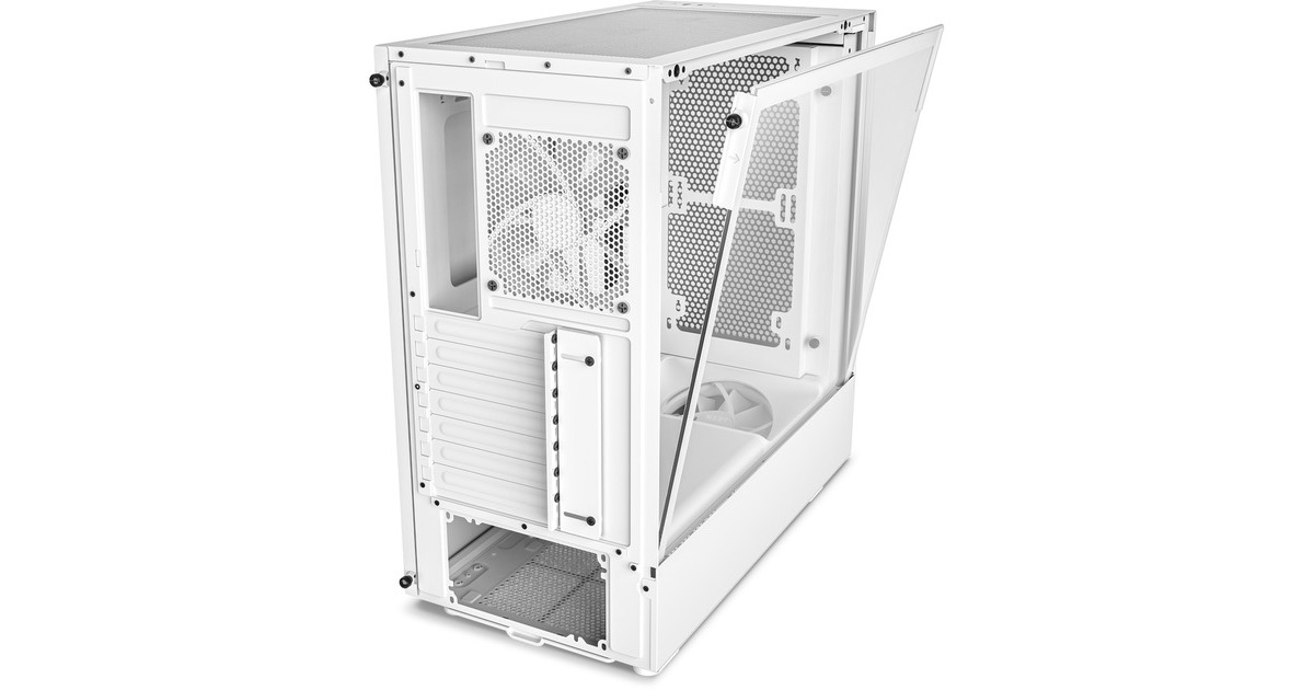 NZXT H5 Flow All White, Tower-Gehäuse(weiß (matt), Tempered Glass)