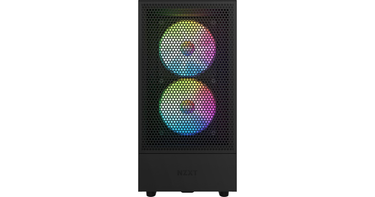 NZXT H5 Flow RGB All Black, Tower-Gehäuse(schwarz (matt),Tempered Glass)