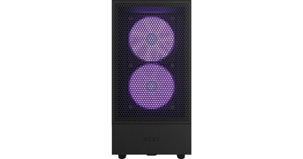 NZXT H5 Flow RGB All Black, Tower-Gehäuse(schwarz (matt),Tempered Glass)